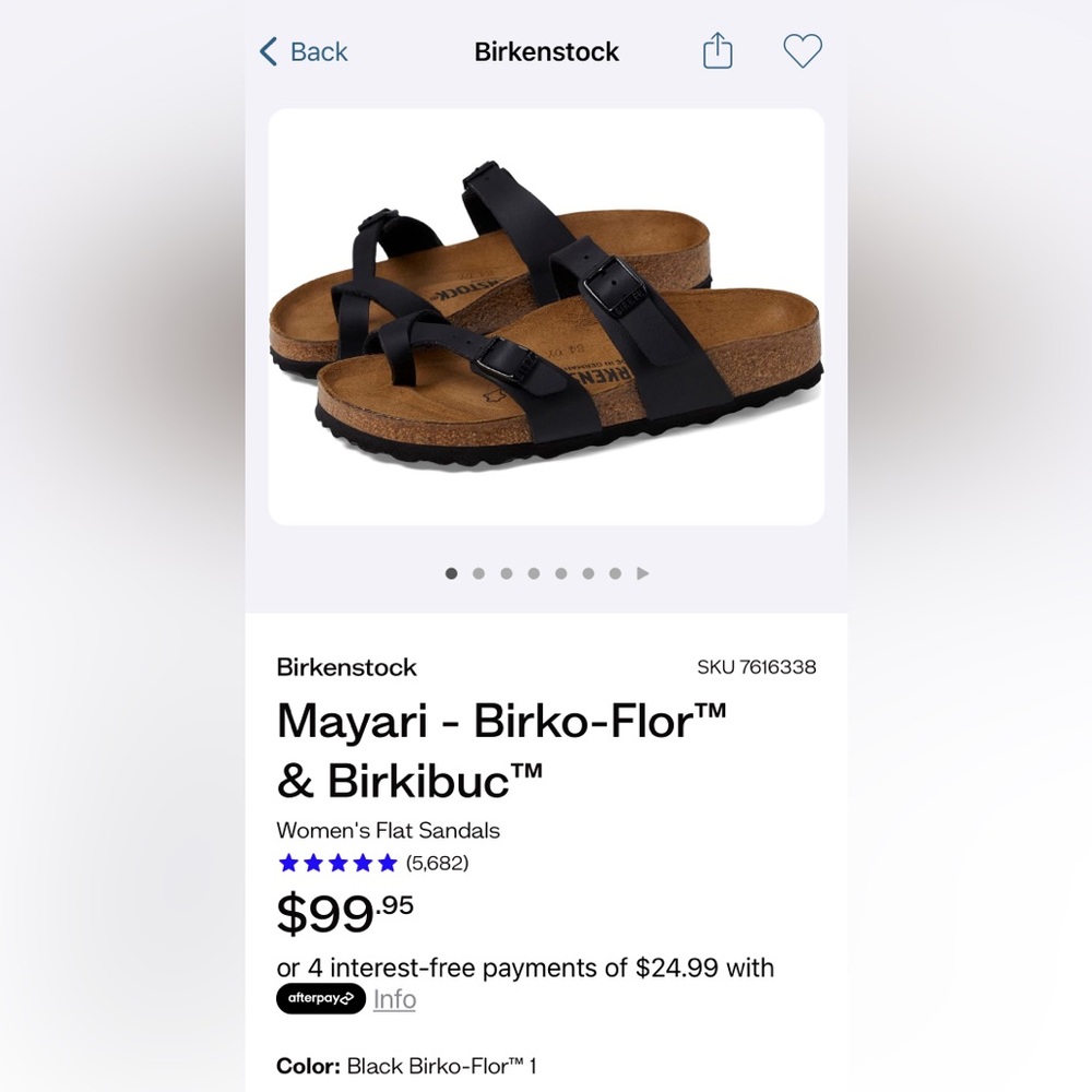 Birkenstock Black Miyari Used EU 42 Regular